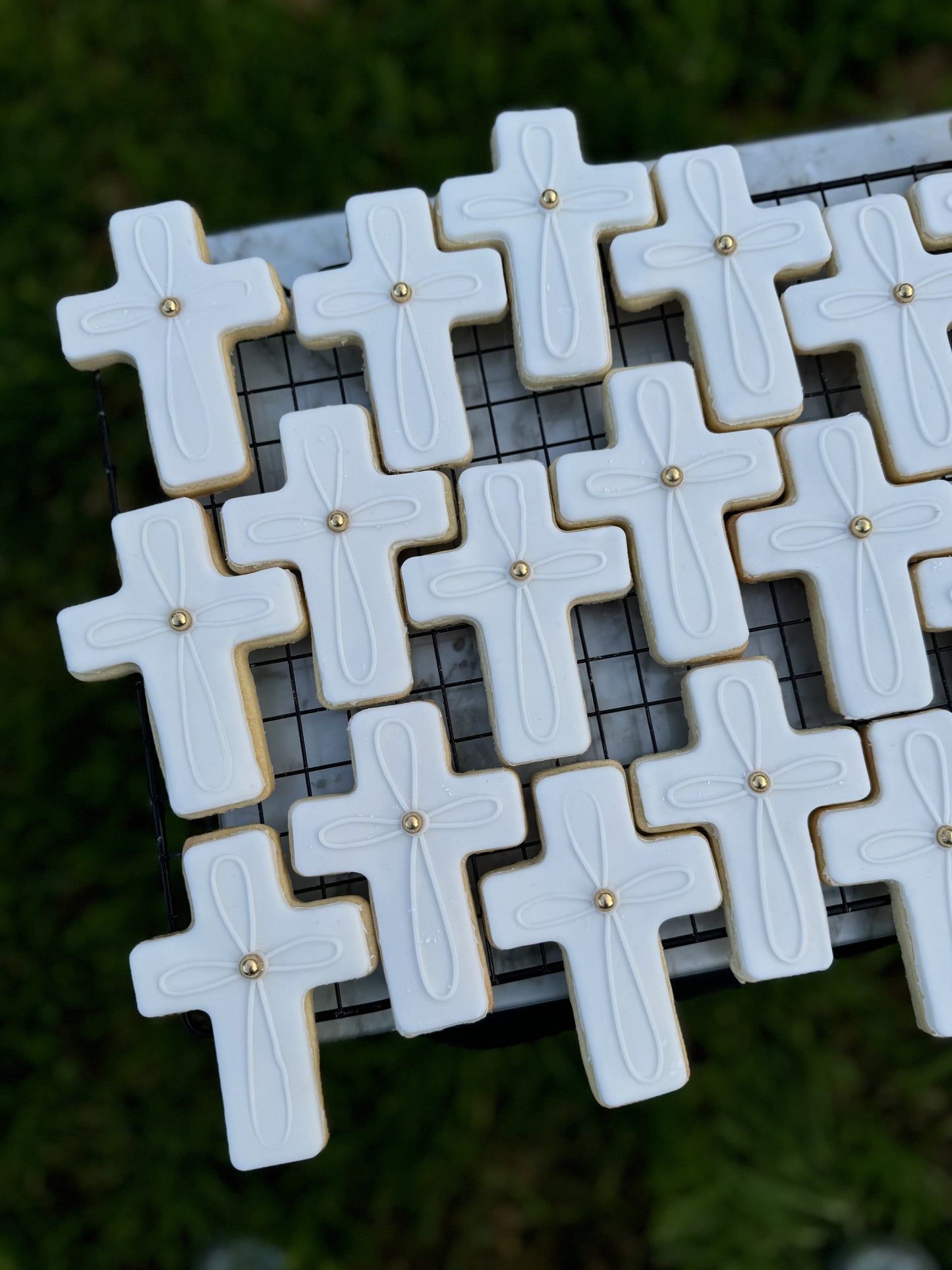 Cross with Pattern Cookie