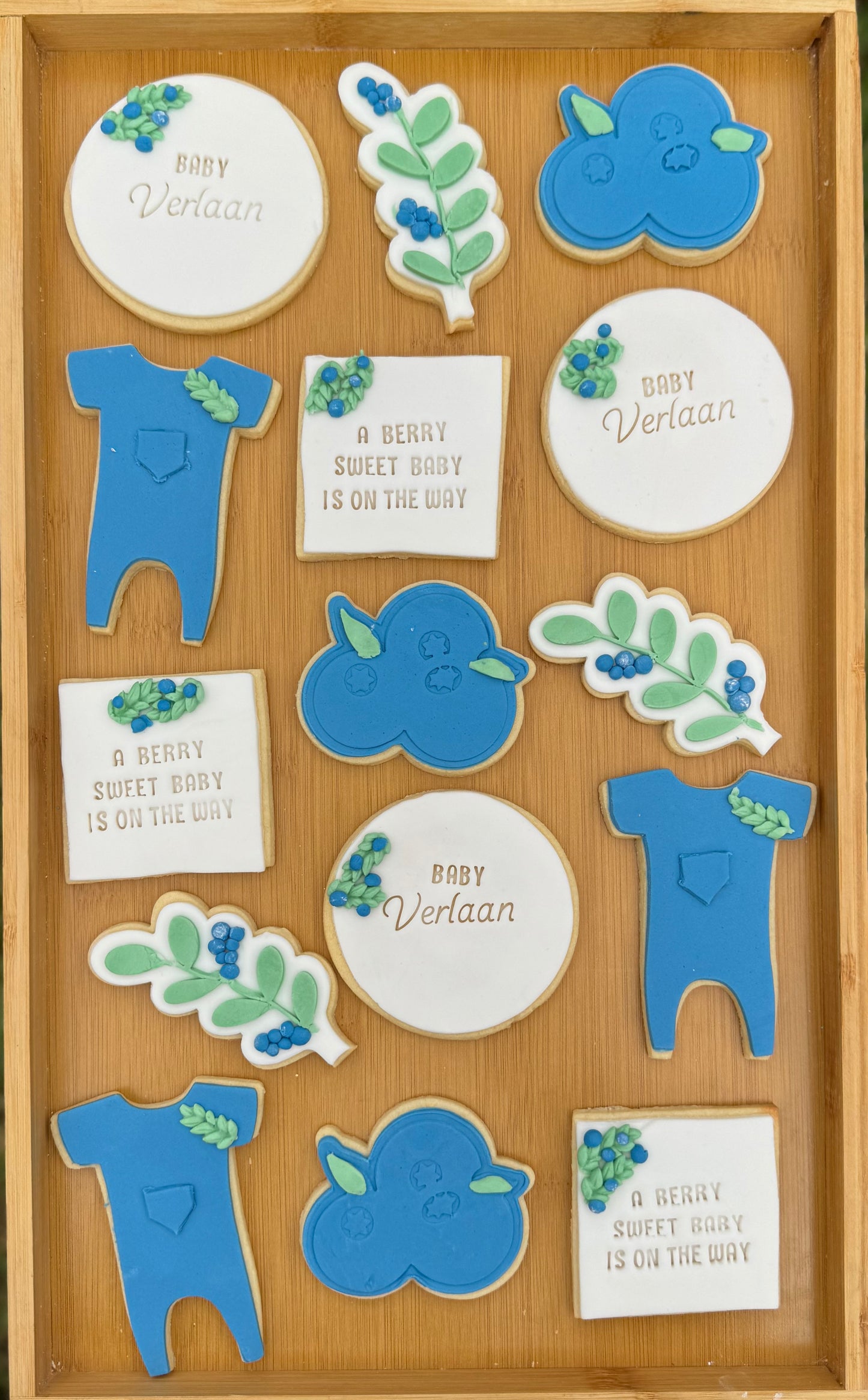 Blueberry Baby Shower Cookies