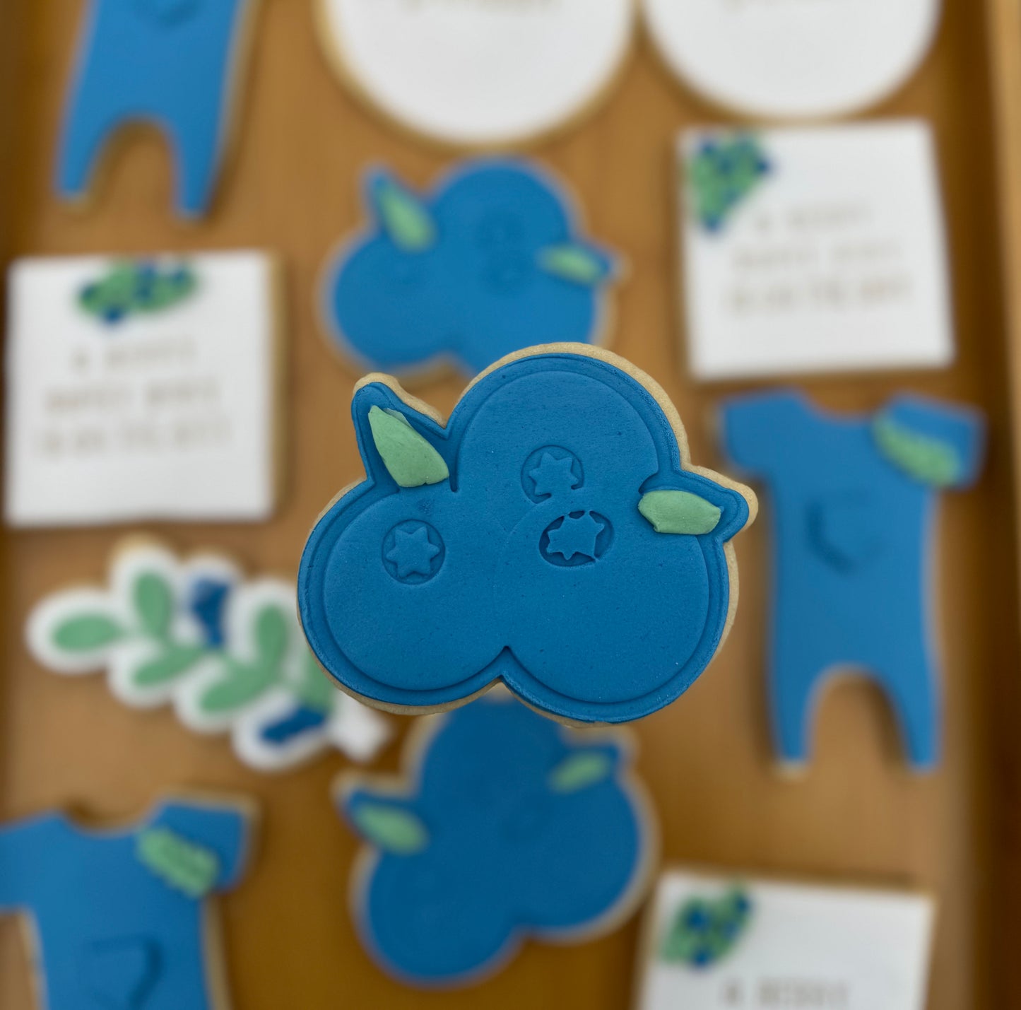 Blueberry Baby Shower Cookies
