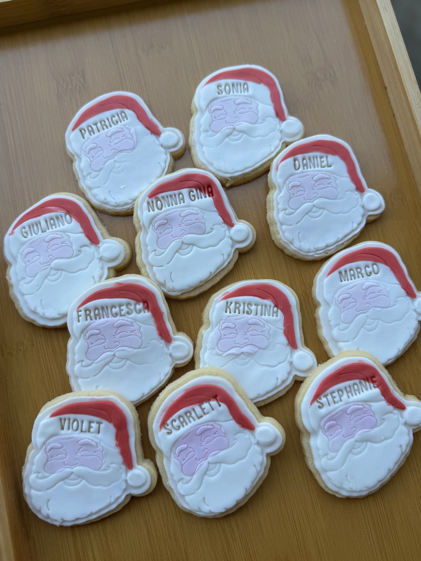 Custom Text Santa Cookie