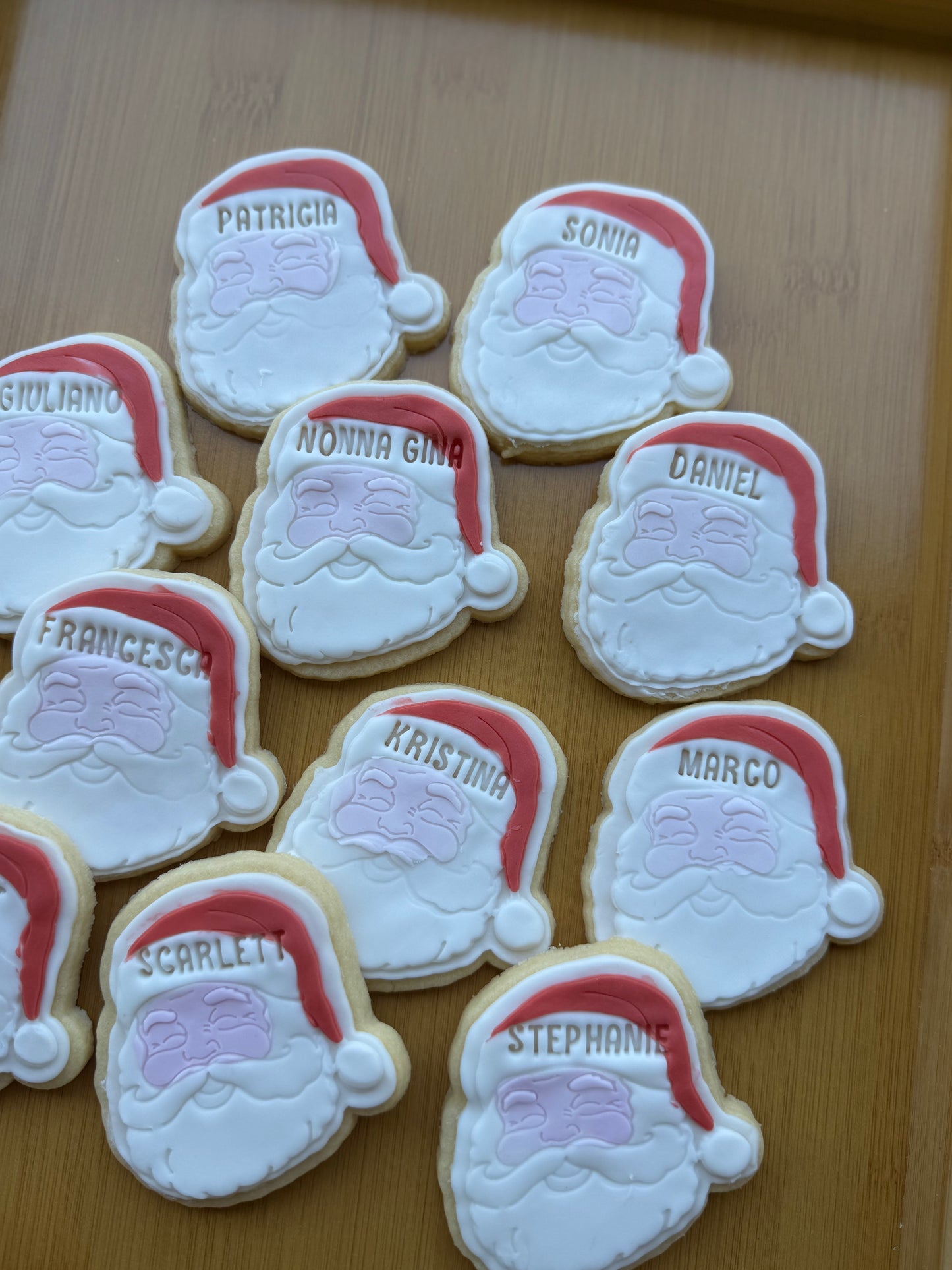 Custom Text Santa Cookie