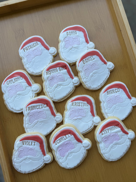 Custom Text Santa Cookie