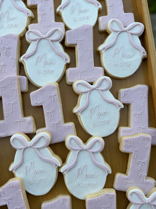 Ribbon Pattern & Ribbon Oval Cookie