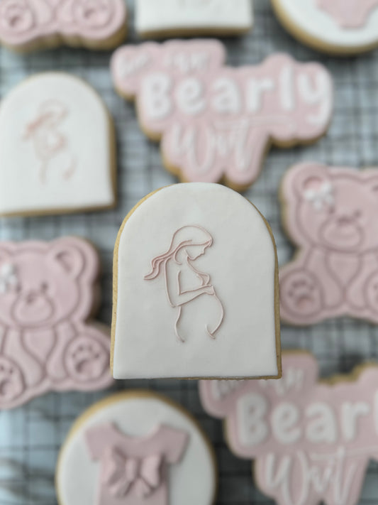 Pregnant Woman Outline Arch Cookie
