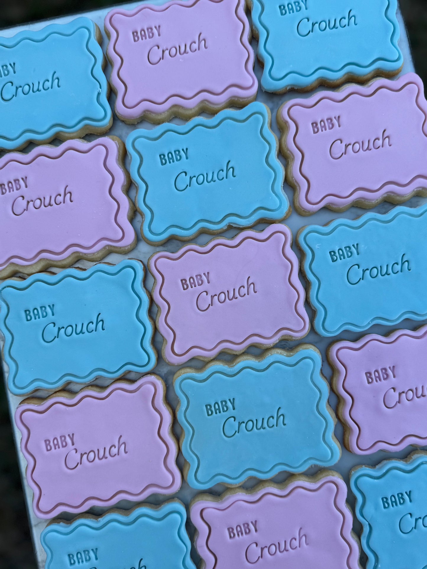 Wavy Rectangle Imprinted Border Cookie