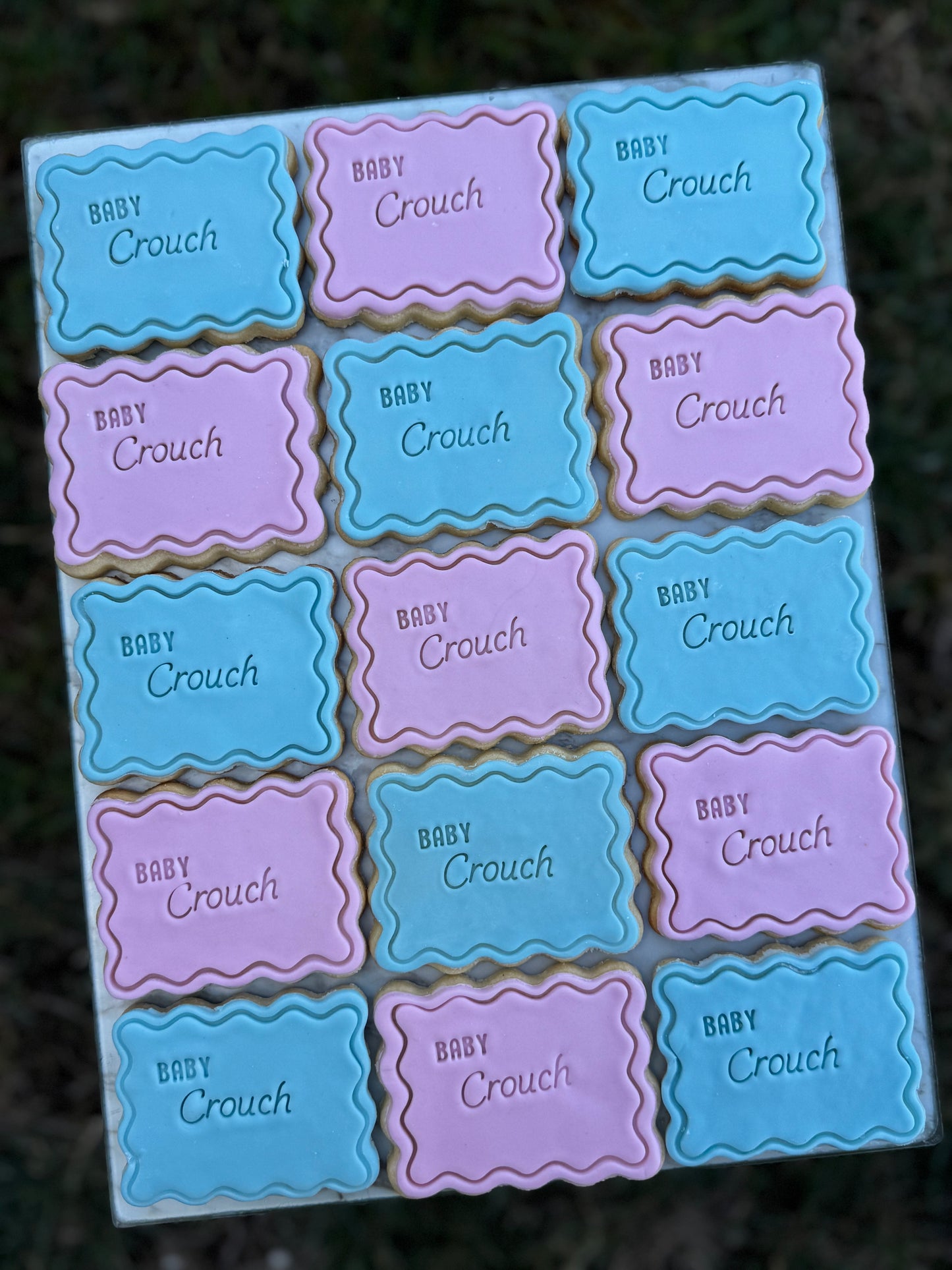 Wavy Rectangle Imprinted Border Cookie