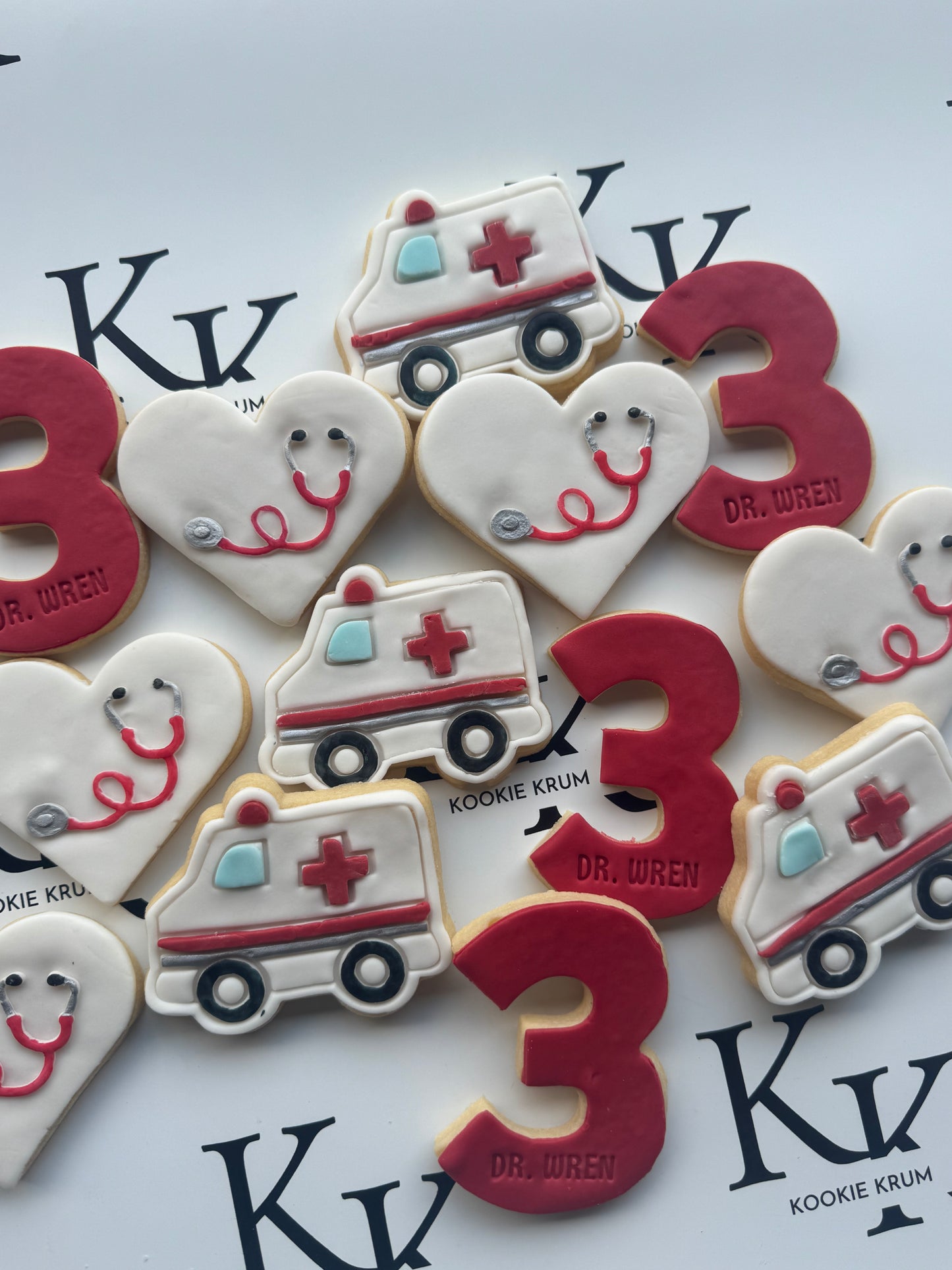 Ambulance & Stethoscope Cookie
