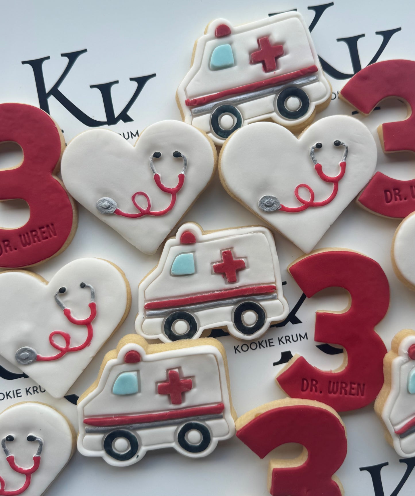 Ambulance & Stethoscope Cookie