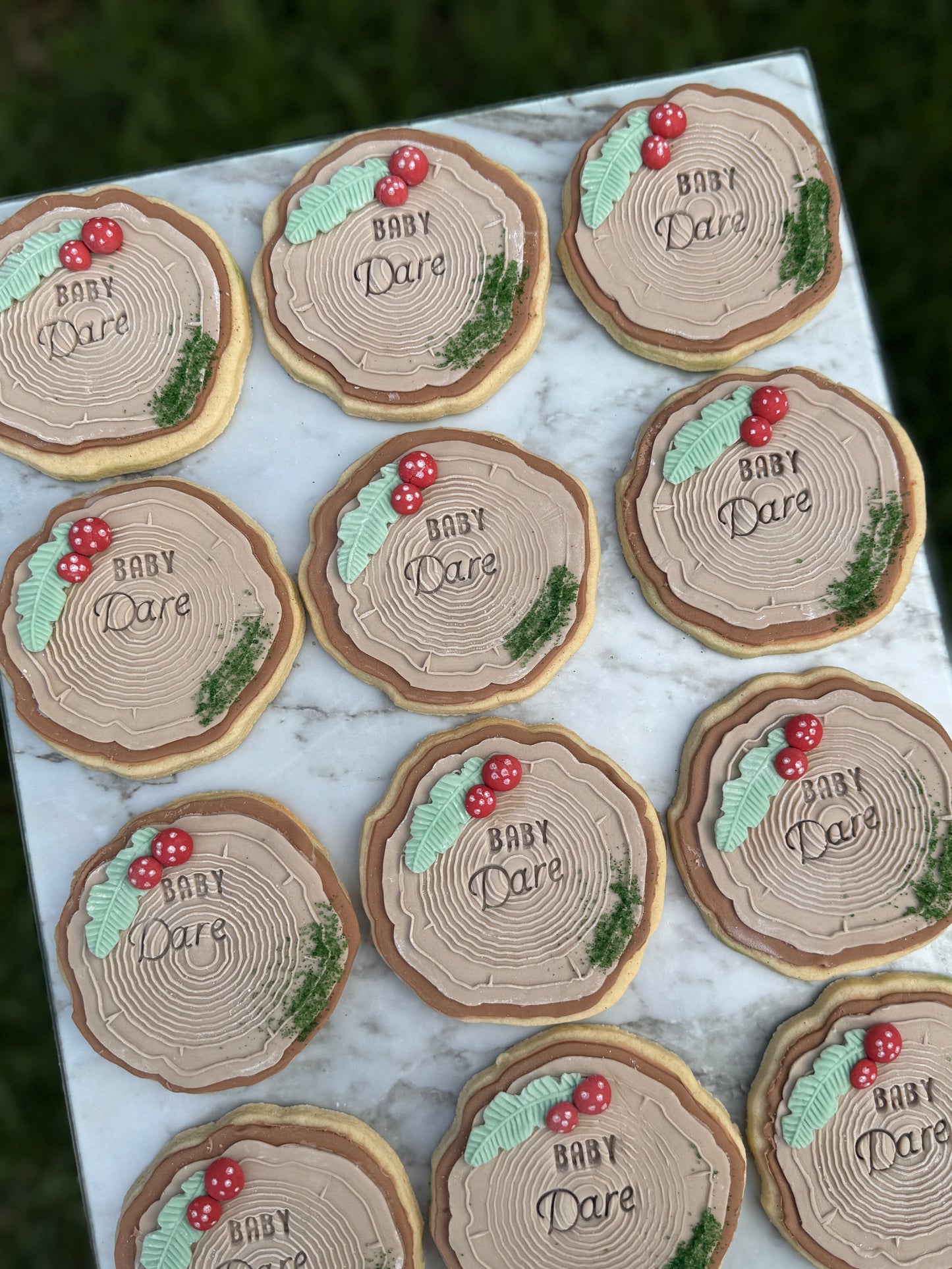 Woodland Tree Stump Cookie