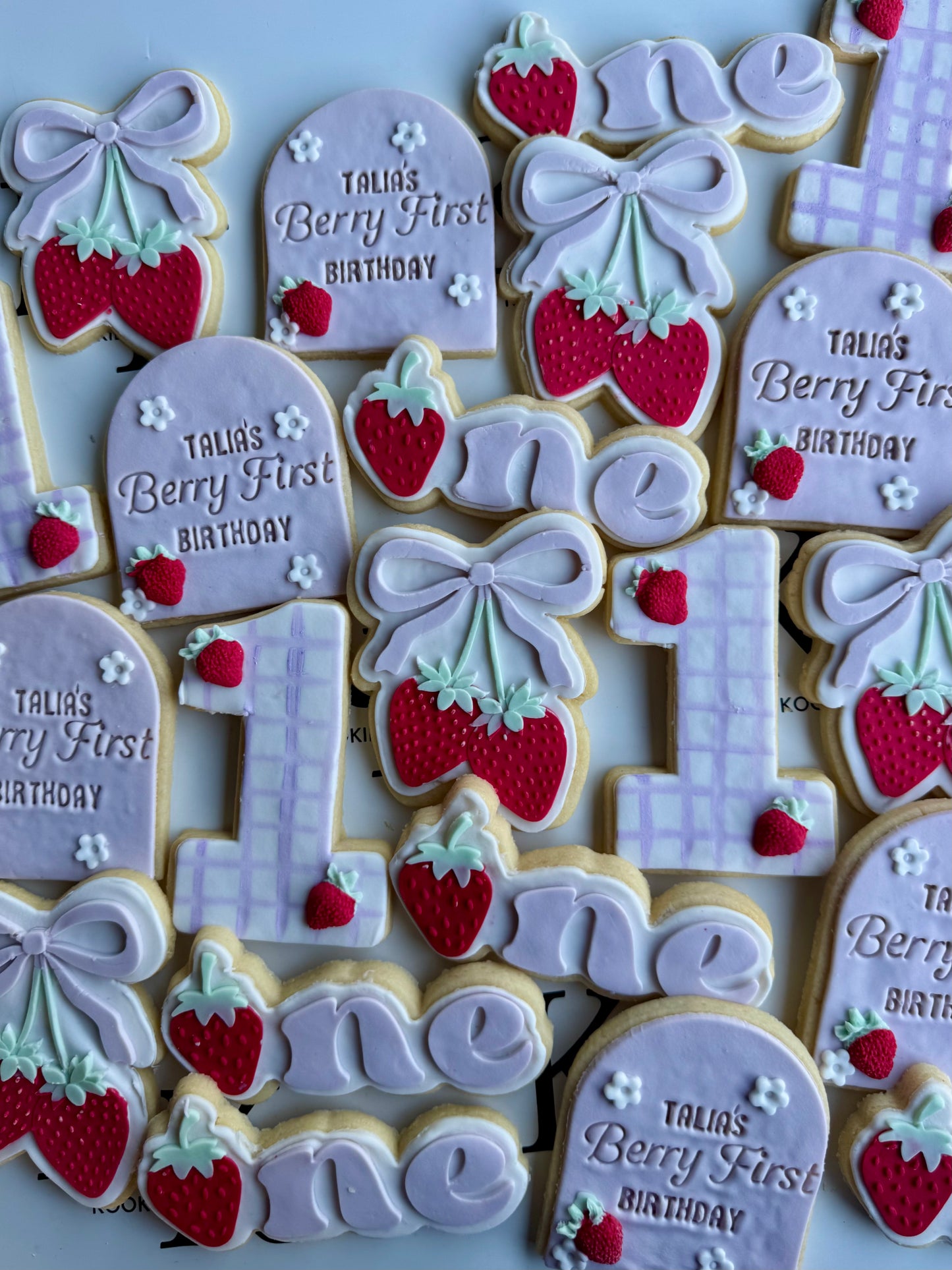 Berry First Birthday Cookie