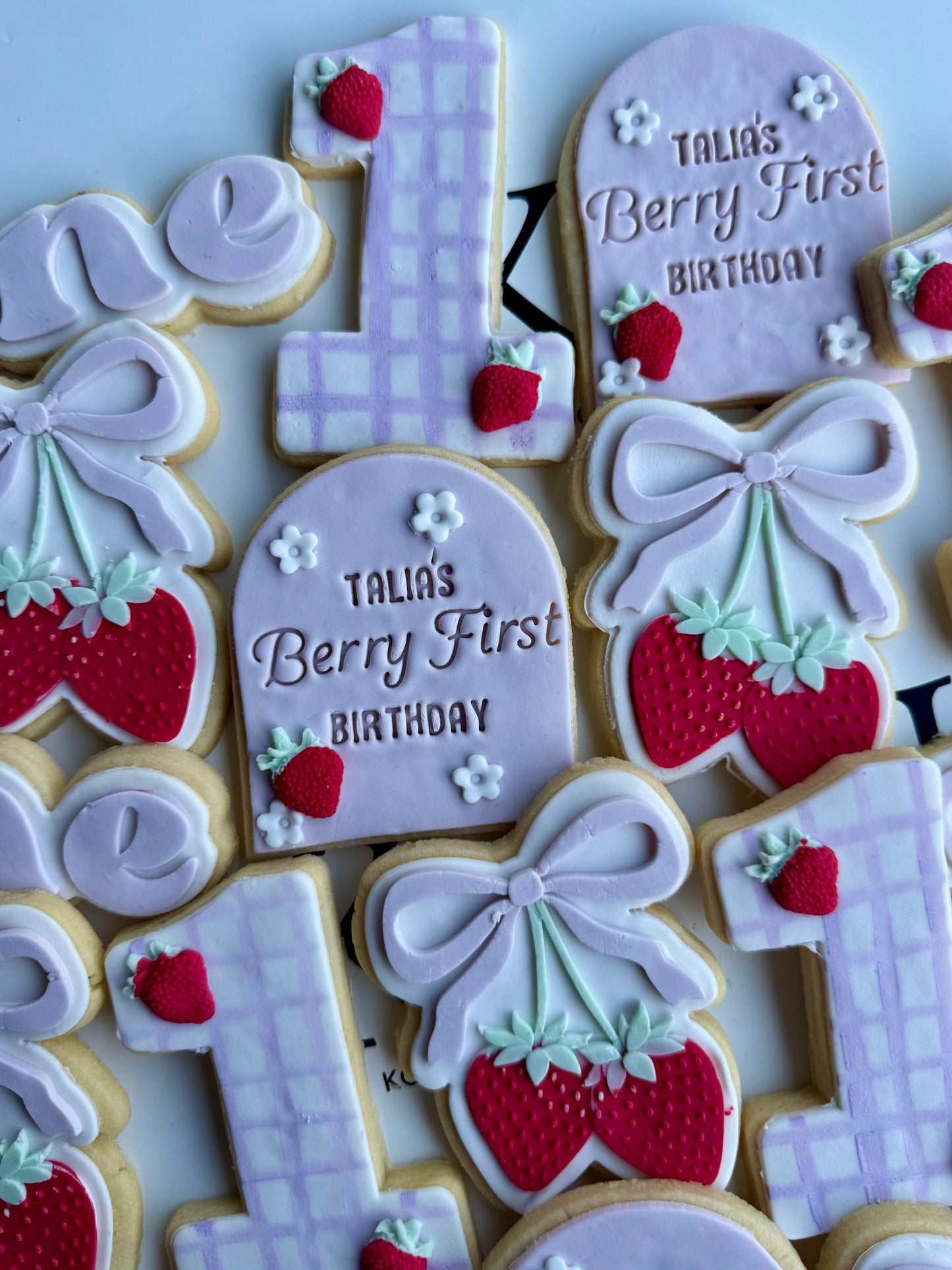 Berry First Birthday Cookie